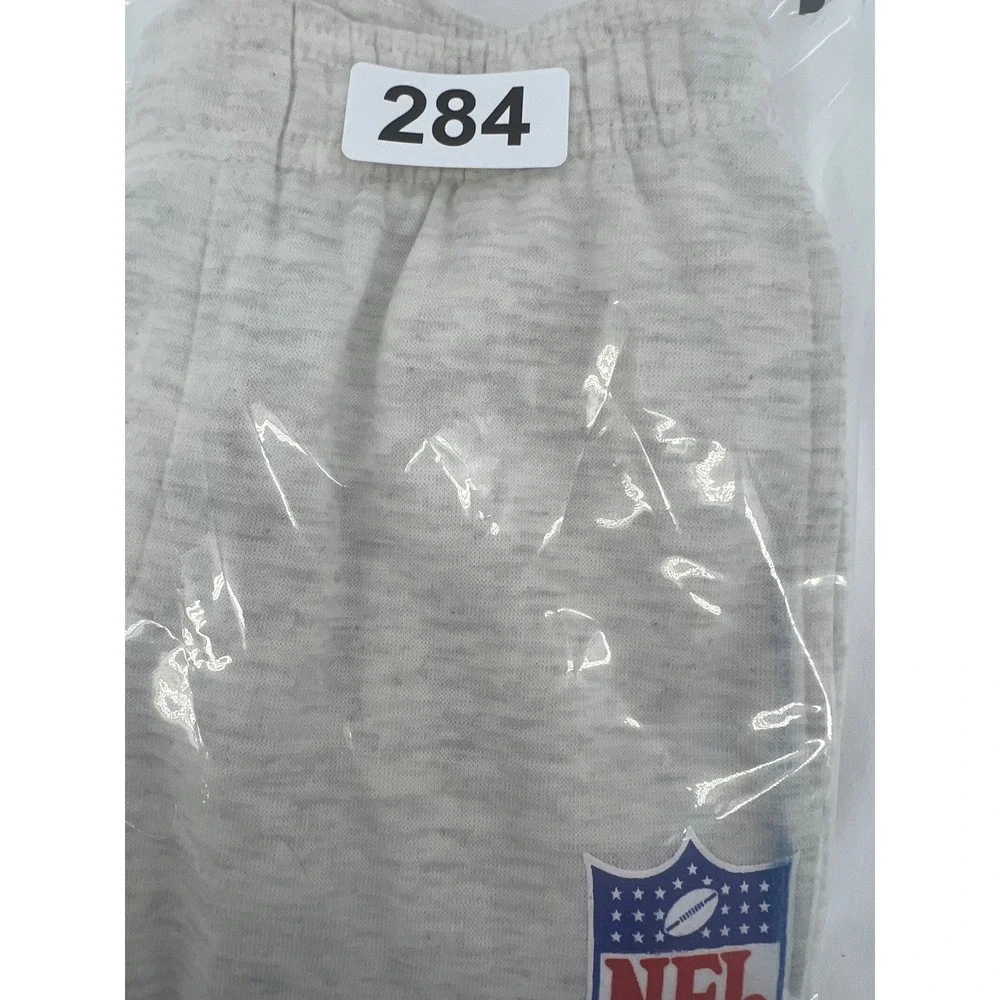 Kids NFL Football Sweatpants Gray Size 8 Elastic Waist Joggers Casual‎